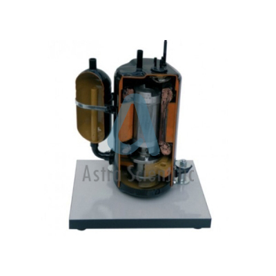 Astra Scientific Cut Section Model Of Rotary Hermetic Compressor