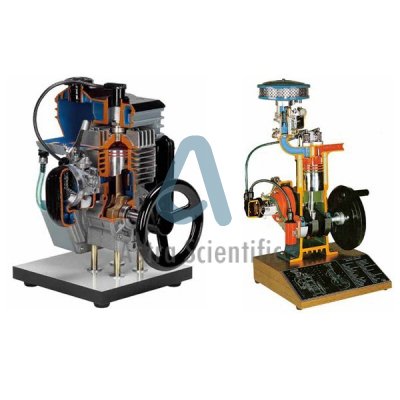 Astra Scientific Section Model of Two Stroke And Four-Stroke Petrol Engine